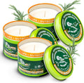 Solroma Mini Mosquito Bug Repellent Candles for Outdoor Patio, Citronella & Essential Oils, 14-Hour Burn Time Each, 3.5 oz, 3-Pack