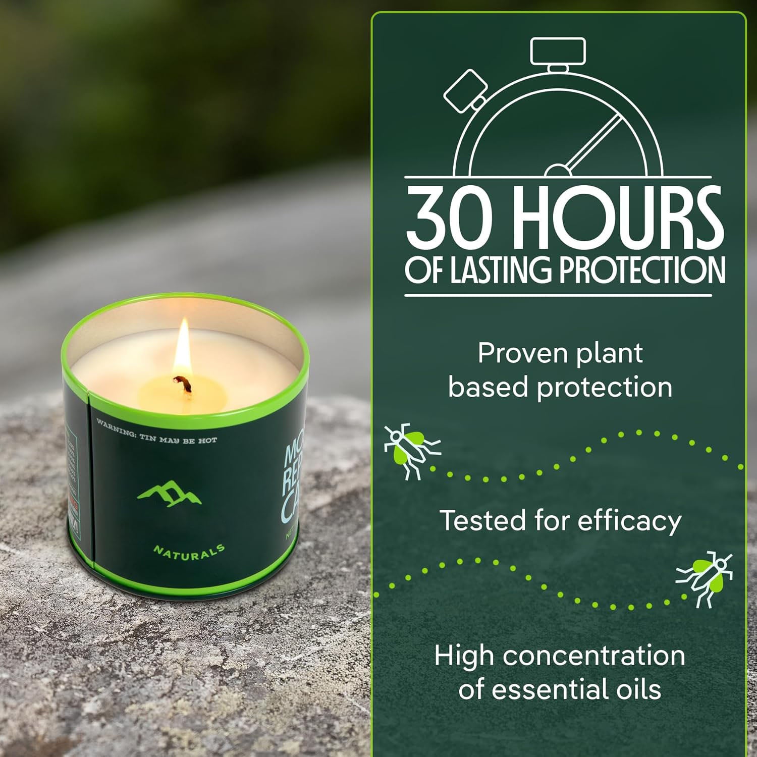 Solroma Mini Mosquito Bug Repellent Candles for Outdoor Patio, Citronella & Essential Oils, 14-Hour Burn Time Each, 3.5 oz, 3-Pack