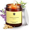 Solroma Aromatherapy Candles, Scented Candles, 7OZ Lavender Eucalyptus Candles Stress Relief and Relax for Home & Bedroom Gift for Women Birthday Christmas, Soy Wax Candle