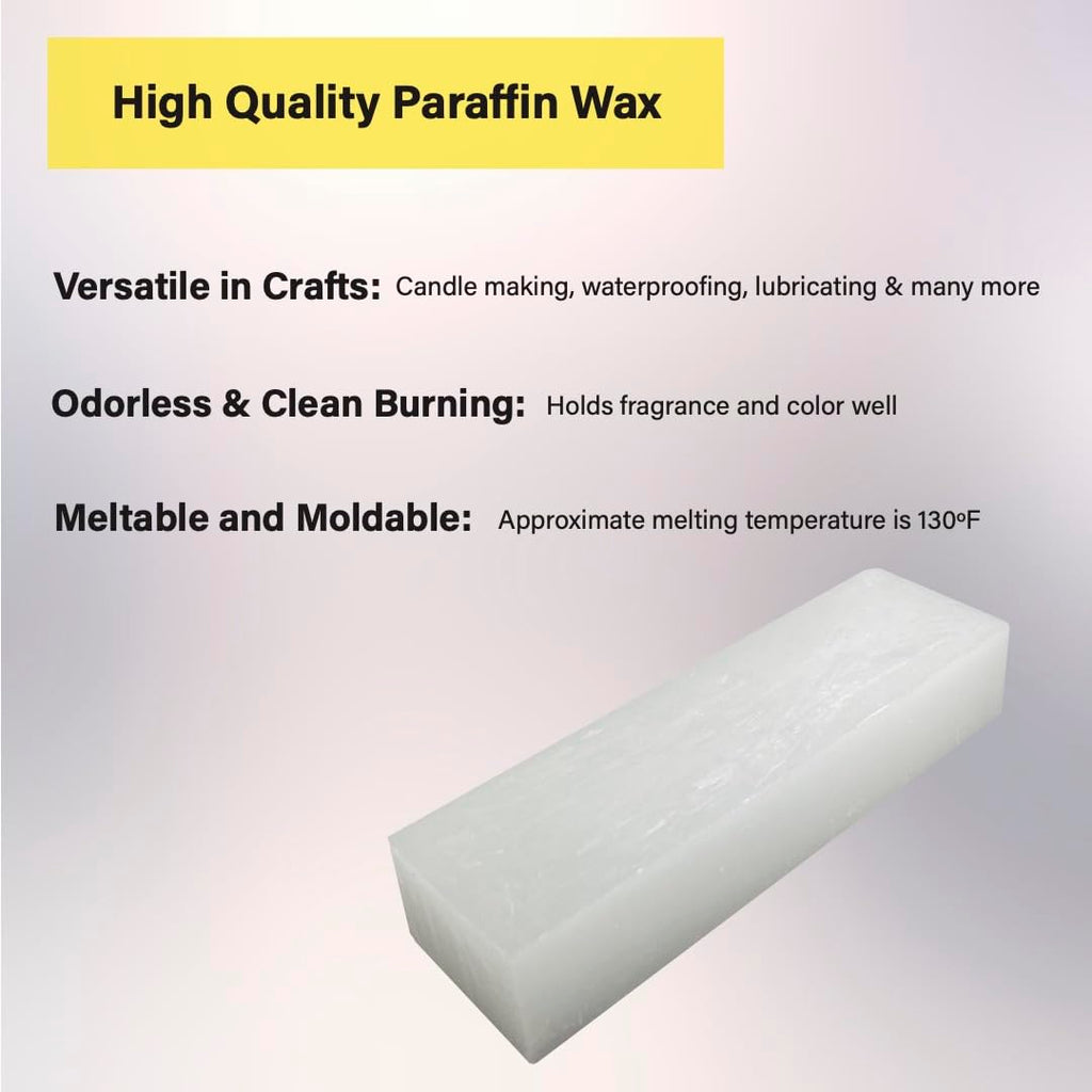 Solroma Paraffin Wax - 1 lb Refined General Purpose Paraffin Wax - Pure Wax for DIY Candle Making, Canning, Waterproofing, Metal Preservation and More