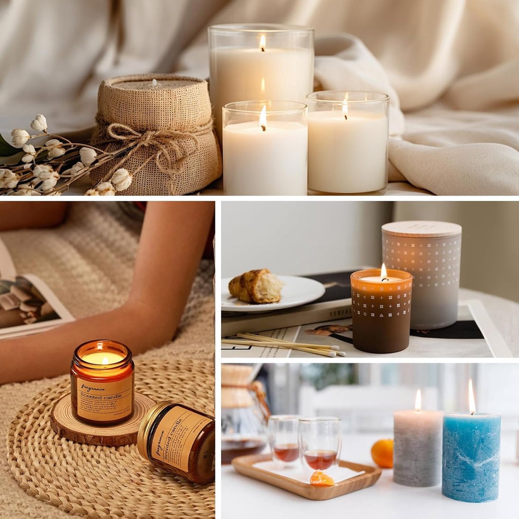 Solroma Natural Soy Candle Wax for Candle Making, 10lb Bag, Premium Granular Soy Wax, 20 Cotton Candle Wicks, 20 Wick Stickers and 2 Centering Devices-Perfect as Christmas Home Decoration